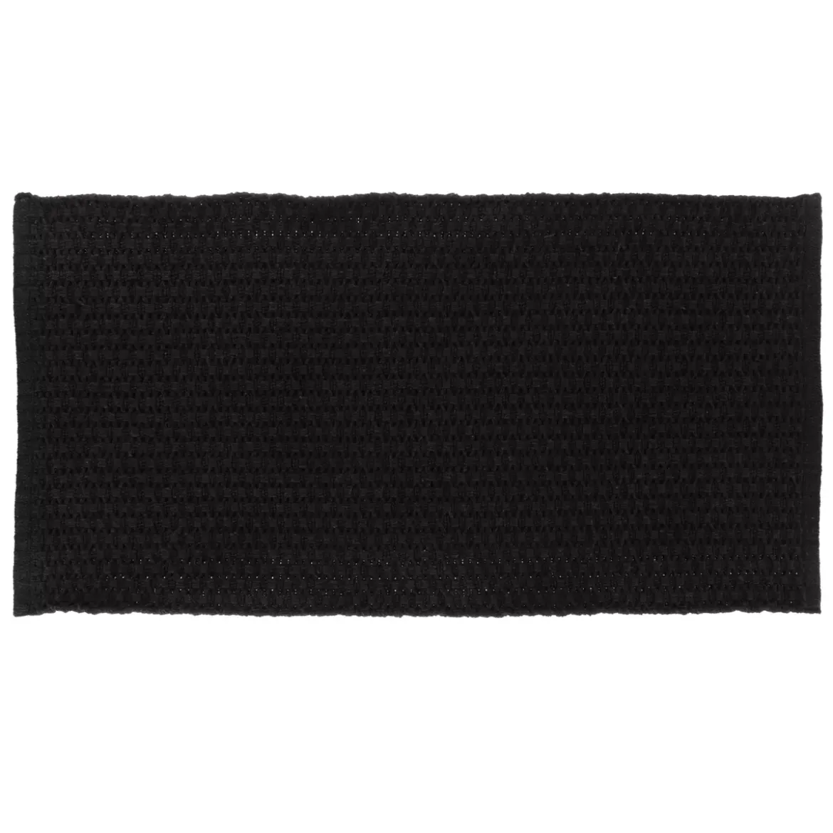 Tappeto cotone intrecciato (45 x 90 cm) Rosario Nero