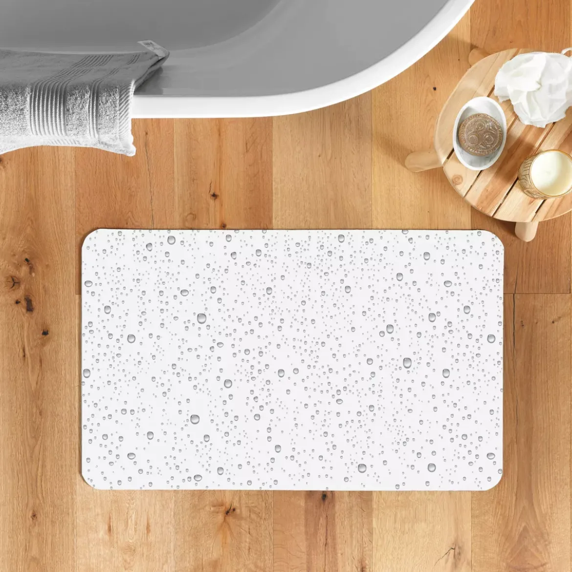 Tappeto da bagno antiscivolo (80 x 50 cm) Splash Grigio