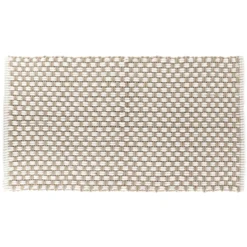 Tappeto da bagno in microfibra a maglia (45 x 90 cm) Cuzco Tortora e Beige