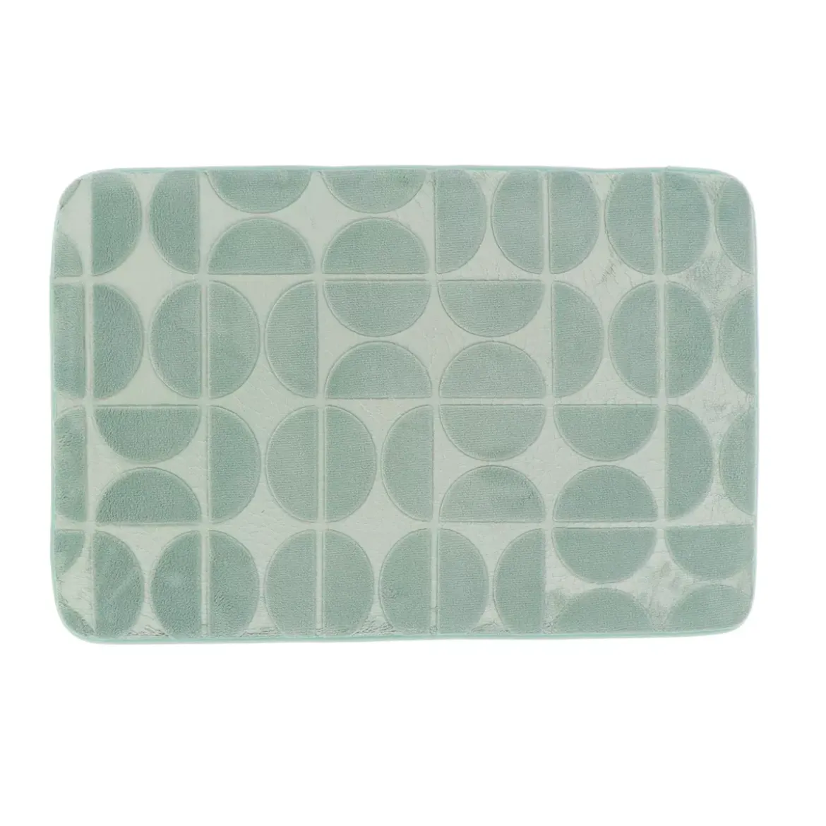 Tappeto da bagno rettangolare in memory foam (50 x 80 cm) Motivo Verde eucalipto