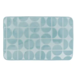 Tappeto da bagno rettangolare in memory foam (50 x 80 cm) Motivo Azzurro