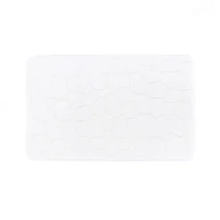 Tappeto da bagno rettangolare memory foam (50 x 80 cm) Galeo Bianco