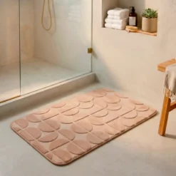 Tappeto da bagno rettangolare in memory foam (50 x 80 cm) Motivo Cappuccino
