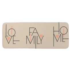 Tappeto da bagno rettangolare in microfibra (45 x 120 cm) Minimalist Beige grigio
