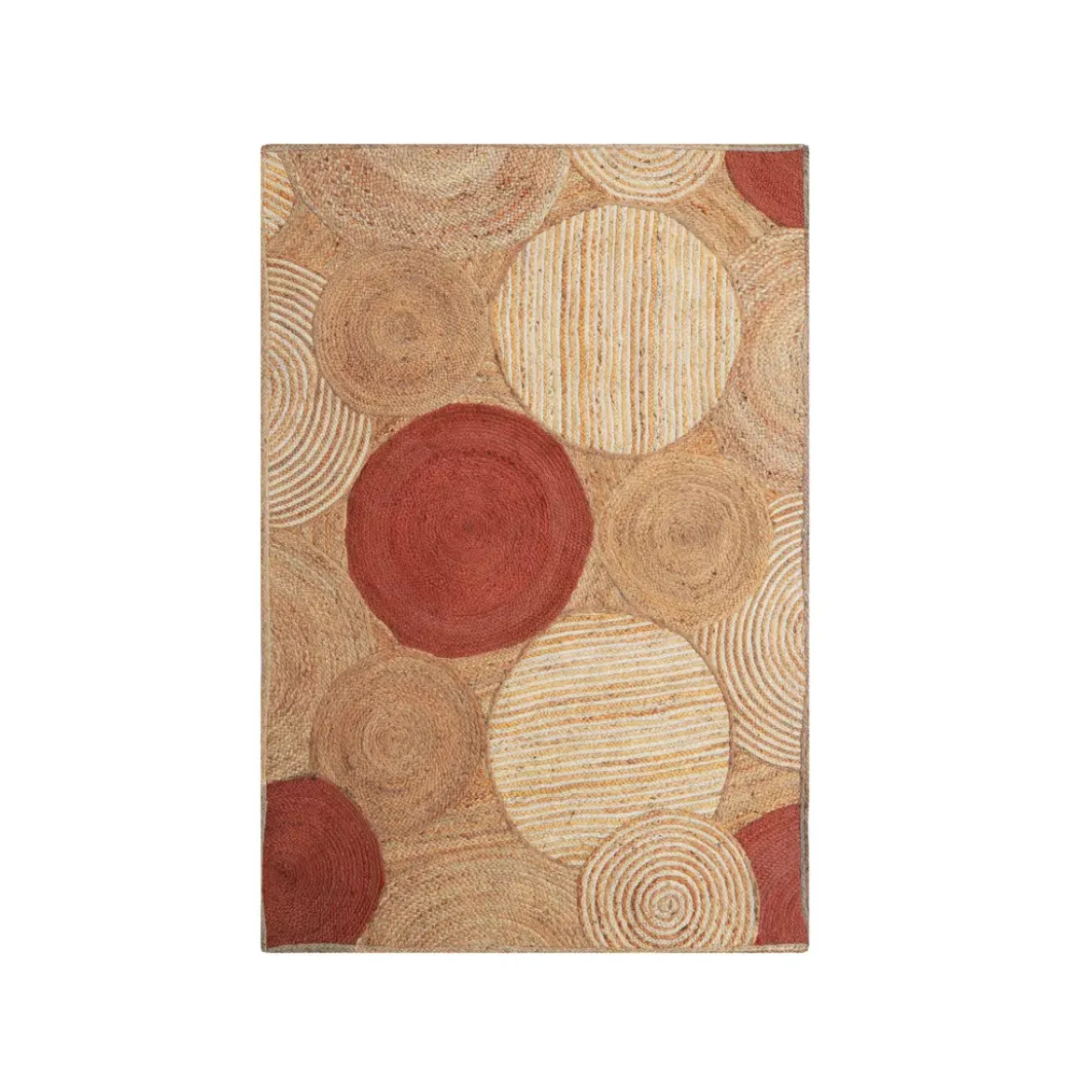 Tappeto da salotto rettangolare in juta tessuto a mano (200 x 300 cm) Tara Terracotta