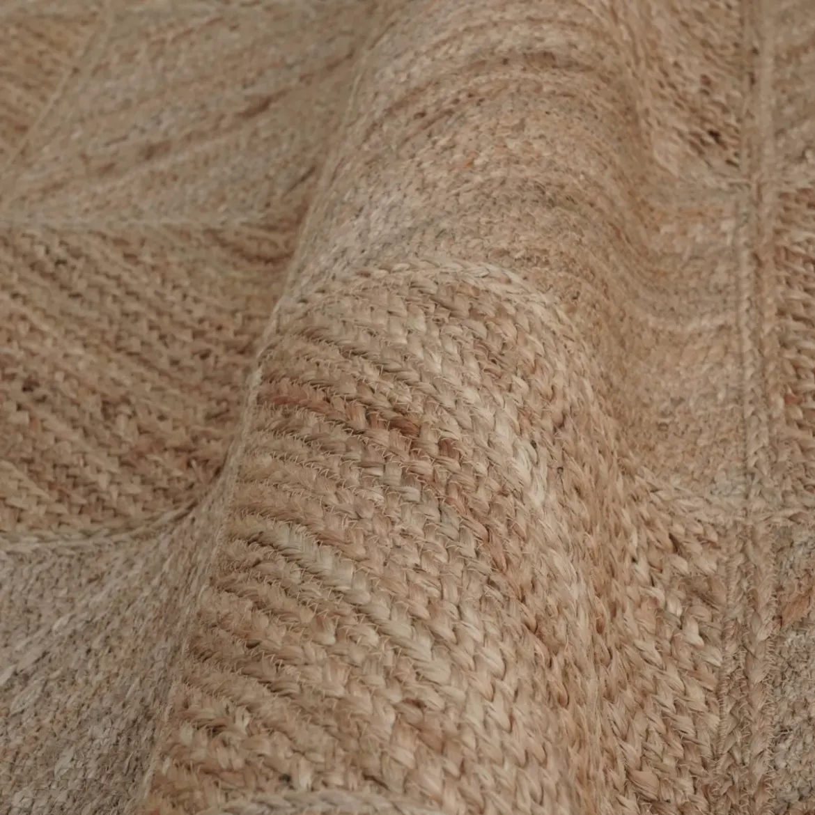 Tappeto da soggiorno rettangolare juta tessuto a mano (160 x 230 cm) Anaya Marrone