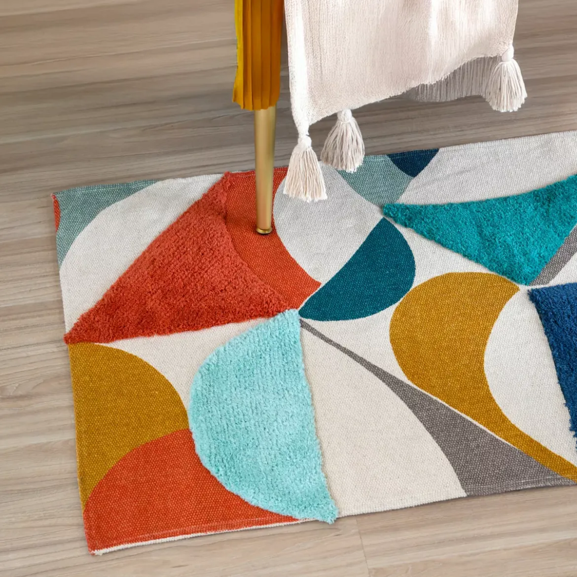 Tappeto in cotone (60 x 90 cm) Blokken Multicolore