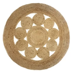 Tappeto juta (D80 cm) Giusti Beige naturale
