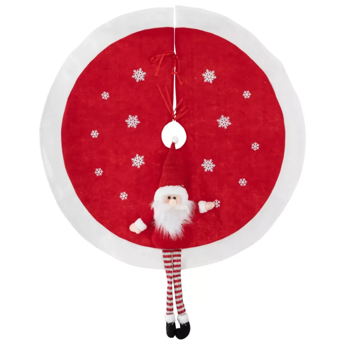 Tappeto per albero rotondo Babbo Natale