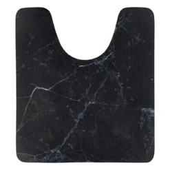 Tappeto per wc antiscivolo (45 x 50 cm) Lina Nero