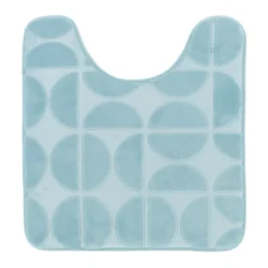 Tappeto per wc con memoria di forma (45 x 50 cm) Motivo Azzurro