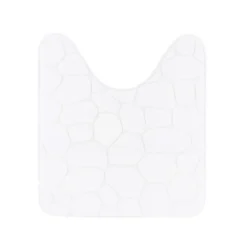 Tappeto per wc sagomato in memory foam (45 x 50 cm) Galeo Bianco