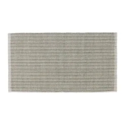 Tappeto rettangolare in cotone (45 x 90 cm) Jeanne Verde e Bianco