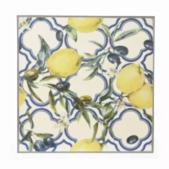 Tavolo bistro quadrato pieghevole in mosaico (58 x 58 cm) Sorrento Azzurro