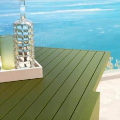Tavolo da giardino allungabile in alluminio 8 posti (90/180 x 90 cm) Murano Verde oliva