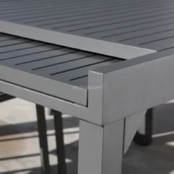 Tavolo da giardino allungabile alluminio 8 posti (90/180 x 90 cm) Murano Grigio antracite