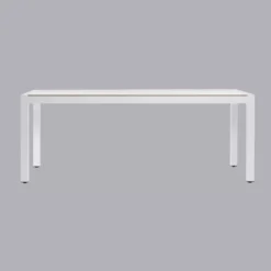 Tavolo da giardino in alluminio e ceramica 8 posti (180 x 90 cm) Modena Bianco