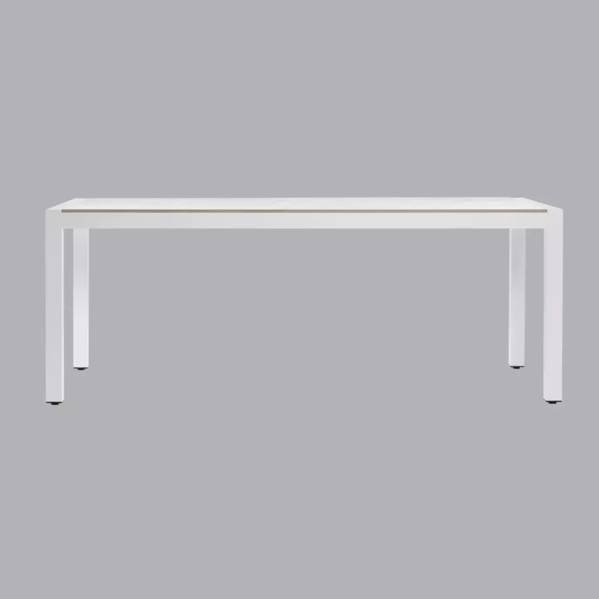 Tavolo da giardino in alluminio e ceramica 8 posti (180 x 90 cm) Modena Bianco