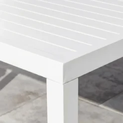 Tavolo da giardino quadrata alluminio 4 posti (70 x 70 cm) Murano Bianco