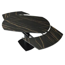 Tavolo rettangolare allungabile con prolunga in ceramica (120 cm) Kryo Nero