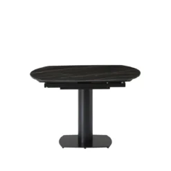 Tavolo rettangolare allungabile con prolunga in ceramica (120 cm) Kryo Nero