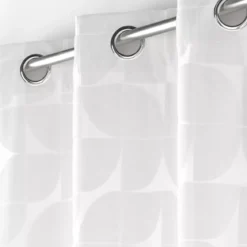 Tenda ad anelli in velluto (135 x 260 cm) Geolia Bianco