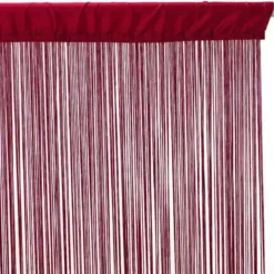 Tenda a fili (90 x H200 cm) Tinta unita Rosso granata