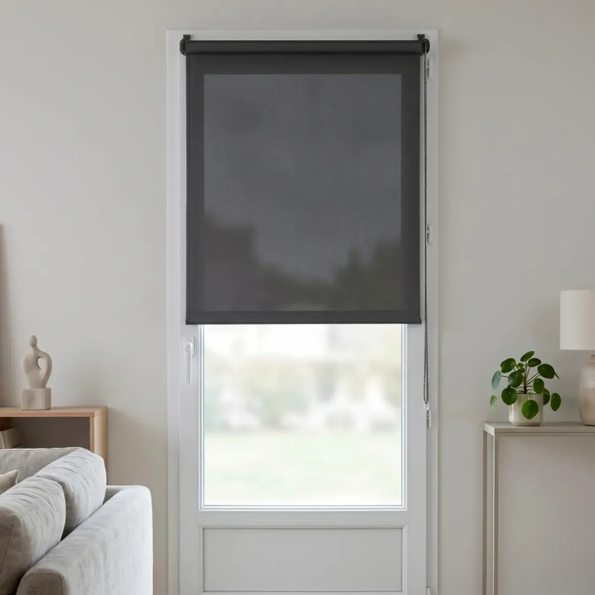 Tenda a rullo filtrante (75 x 180 cm) Pure Grigio cemento