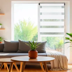 Tenda a rullo Giorno/Notte (90 x 180 cm) Bianco