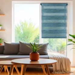Tenda a rullo Giorno/Notte (60 x 180 cm) Blu sfumato