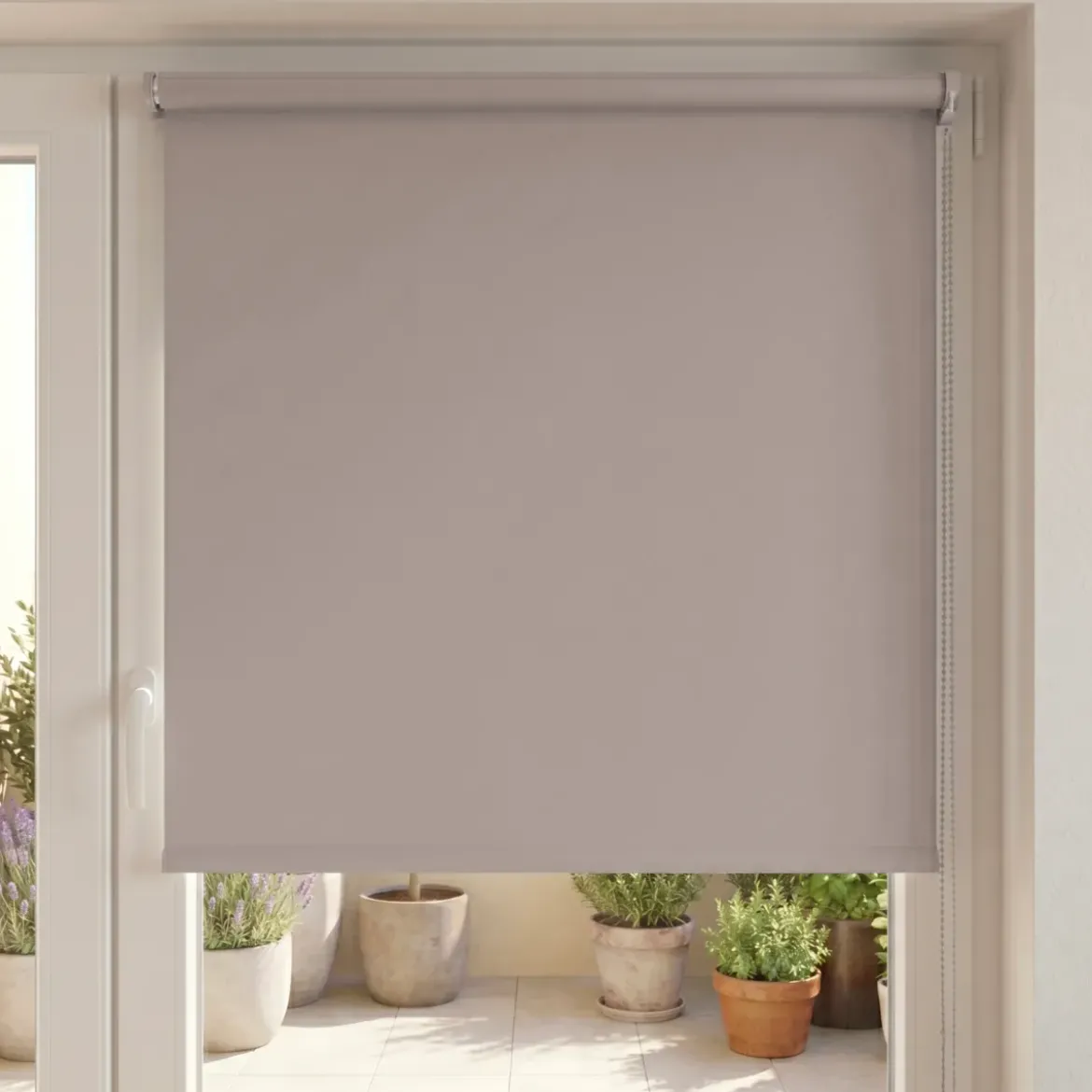 Tenda a rullo oscurante (45 X H90 cm) Tinta unita Beige