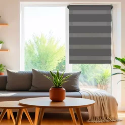 Tenda a rullo (45 X H180 cm) Giorno/Notte Grigio antracite