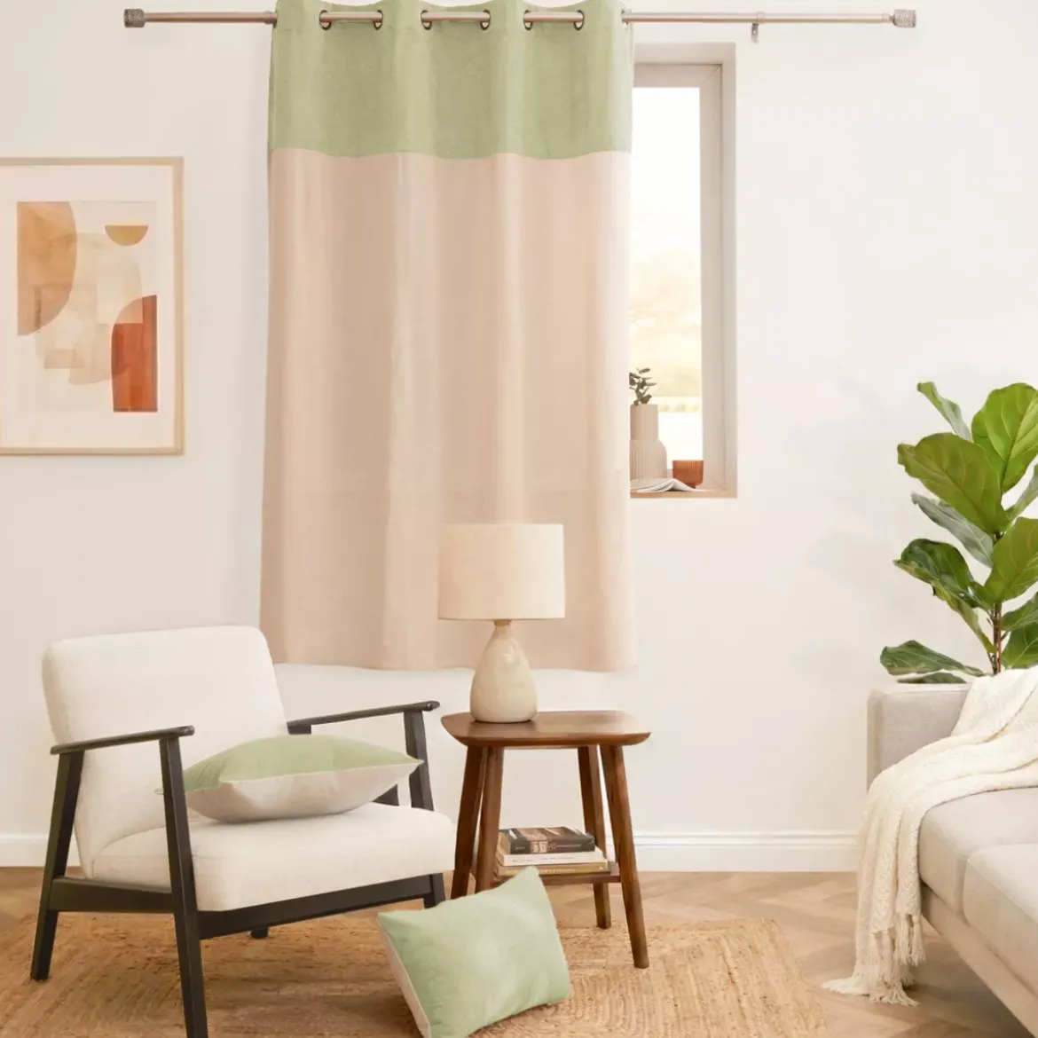 Tenda bouclé (140 x 180 cm) Ava Verde rosmarino