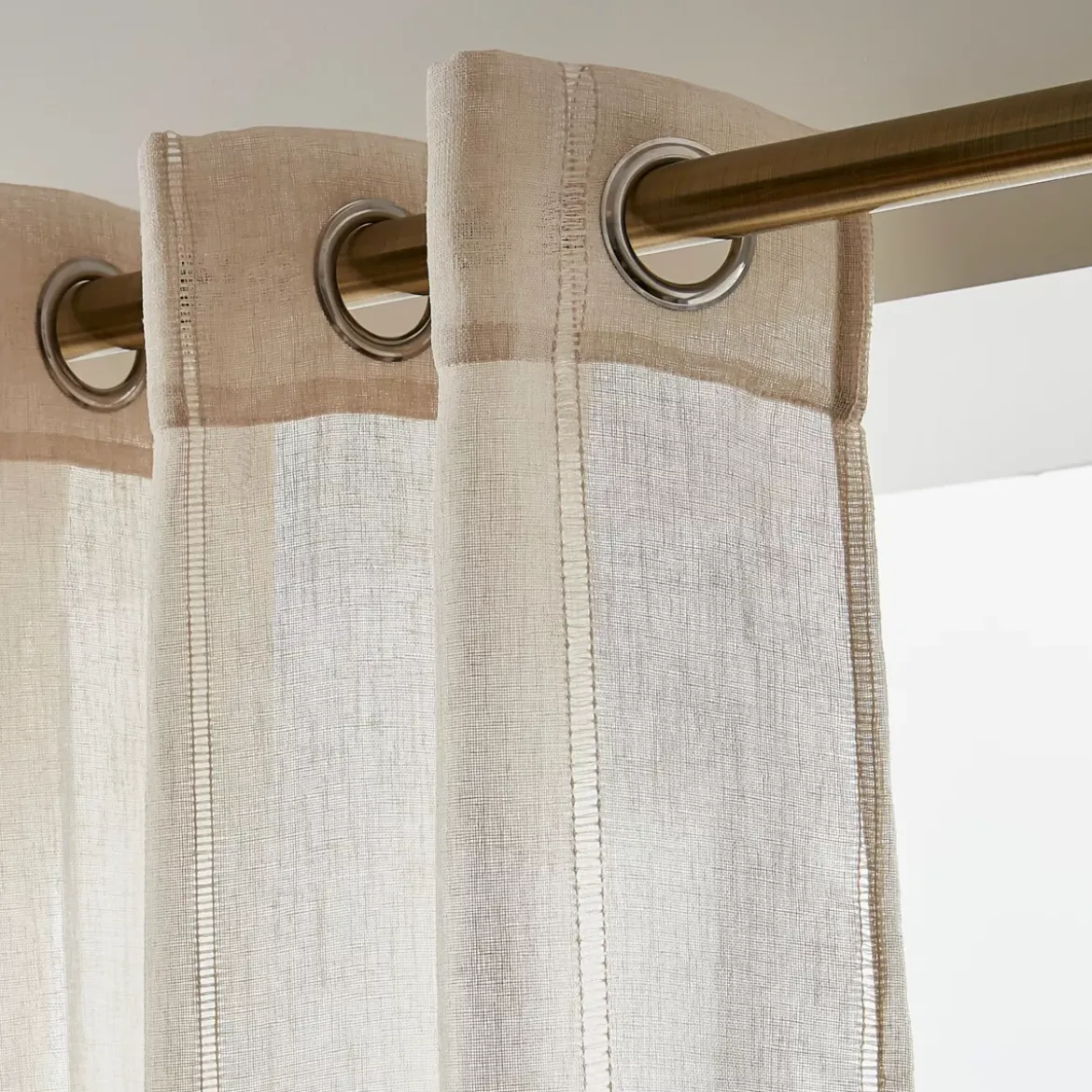 Tenda con occhielli (140 x 280 cm) Leontina Beige