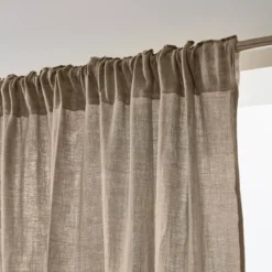 Tenda con passanti nascosti (140 x 240 cm) Gaïa Marrone corda