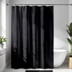 Tenda da doccia ad anelli (180 x 200 cm) Diamanti Nero