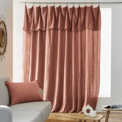 Tenda garza di cotone regolabile (280 x max 300 cm) Gaïa Rosa pesca