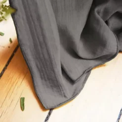 Tenda garza di cotone regolabile (180 x max 300 cm) Gaïa Grigio granito
