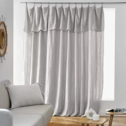 Tenda garza di cotone regolabile (280 x max 300 cm) Gaïa Grigio nuvola