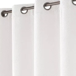 Tenda in flanella in rilievo (140 x 260 cm) Java Bianco