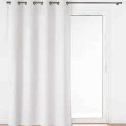 Tenda in flanella in rilievo (140 x 260 cm) Java Bianco