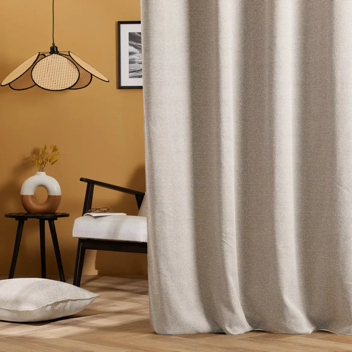 Tenda jacquard (140 x 240 cm) Oscar Tortora
