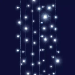 Tenda luminosa interconnettibile H2 m L2 m 96 LED Effetto Cascata Bianco freddo
