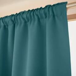 Tenda oscurante a passanti nascosti (140 x 240 cm) Calore Blu ottanio