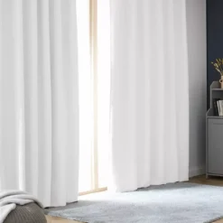 Tenda oscurante termica con passanti nsacosti (180 x 260 cm) Alba Bianco perla