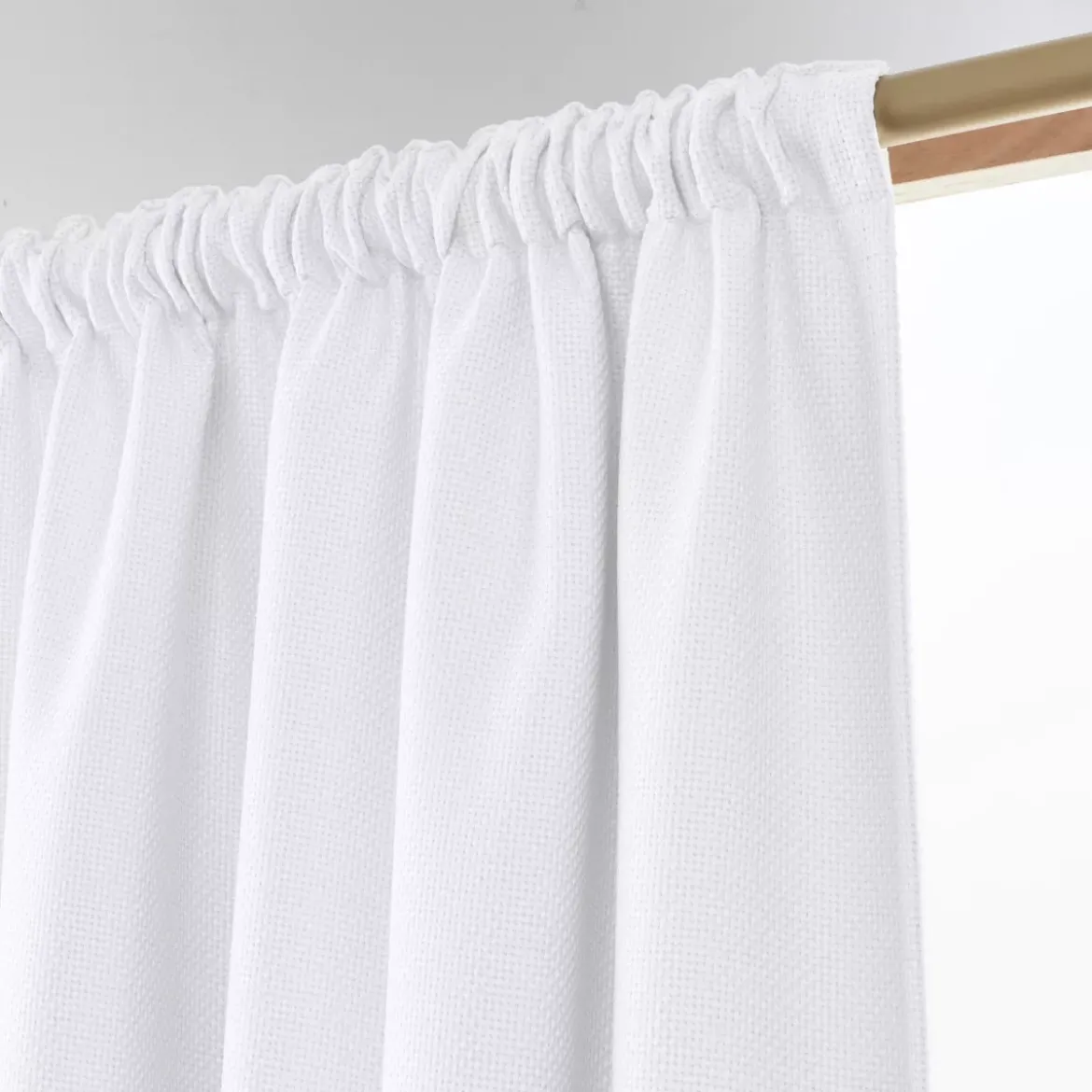 Tenda oscurante termica con passanti nsacosti (180 x 260 cm) Alba Bianco perla