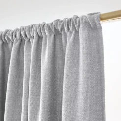 Tenda oscurante termica con passanti nascosti (140 x 240 cm) Alba Grigio
