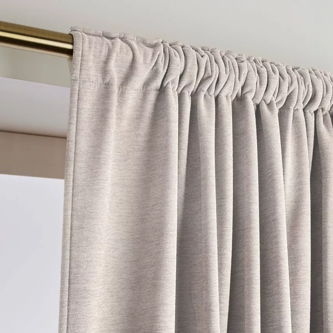 Tenda oscurante termica con passanti nascosti (280 x 240 cm) Minuit Tortora