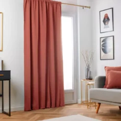 Tenda oscurante termica con passanti nascosti (280 x 240 cm) Minuit Terracotta