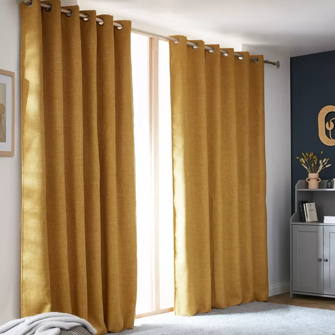 Tenda oscurante termica (180 x 260 cm) Alba Giallo senape